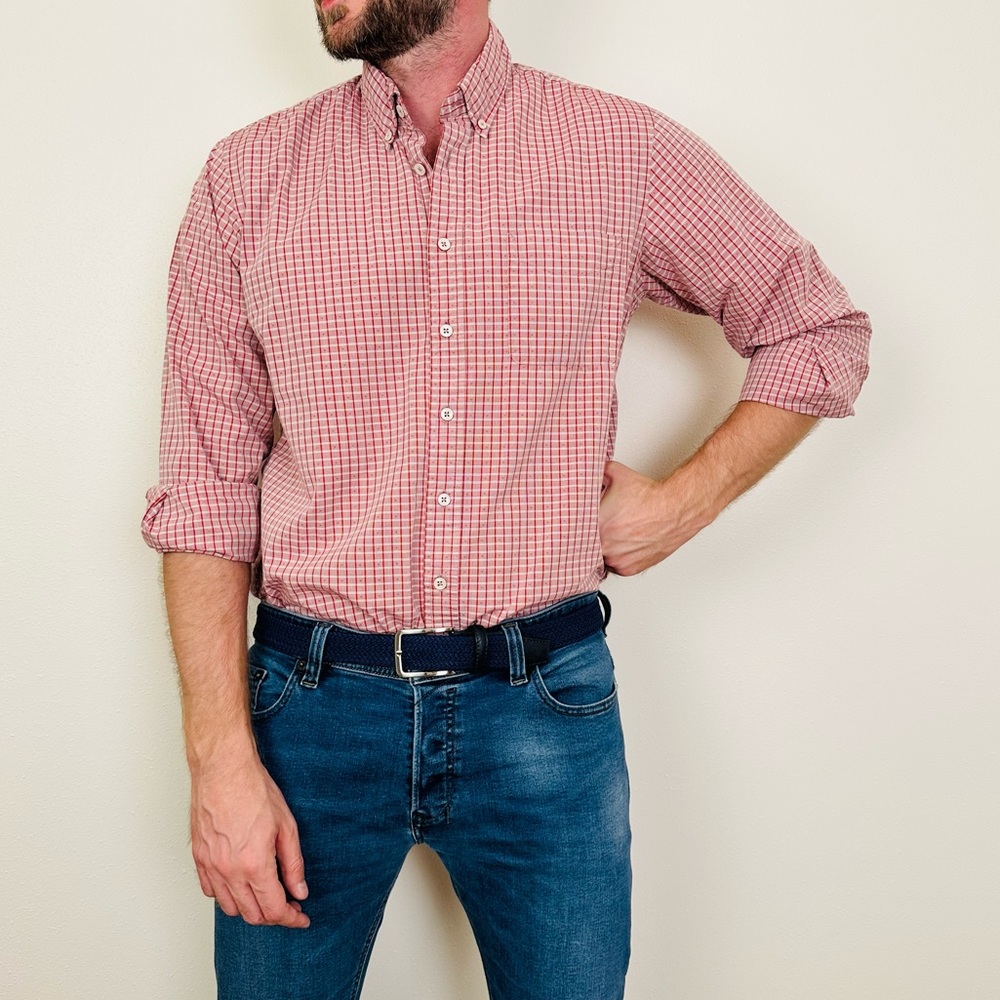 Arturo Calle button down shirt plaid long sleeve